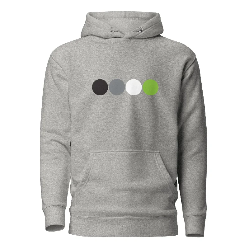 Agender Pride Hoodie Sweatshirt with Circles