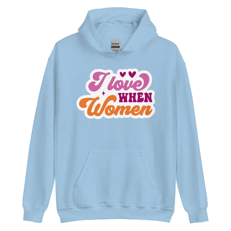 Gender-neutral sweatshirts for pride lovers--I Love WHEN Women Unisex Sweat Shirt