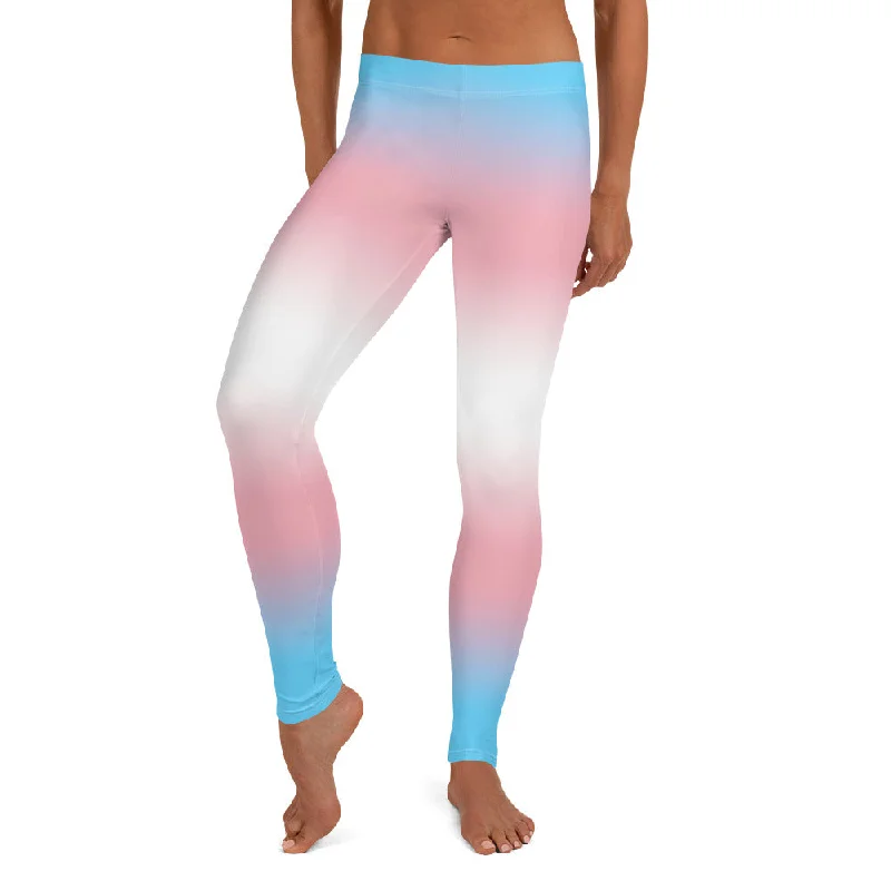 Transgender Trans Pride Women's Leggings Yoga Pants - Ombre