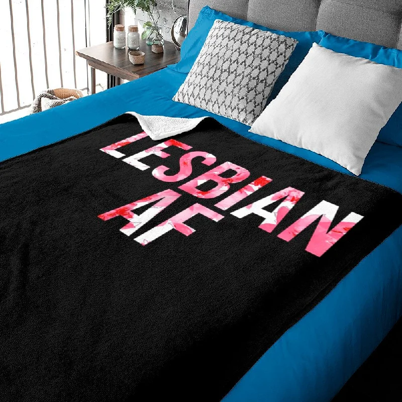 Lesbian Blanket Lesbian Af Flower Lgbt Pride Blanket, Couple Lesbian Blanket, Gift For Lesbian Couple Lesbian Blanket Lesbian Af Flower Lgbt Pride Blanket, Couple Lesbian Blanket, Gift For Lesbian Couple