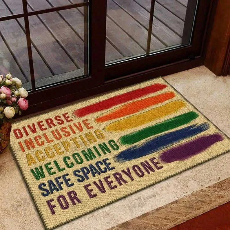 Lgbt Doormat Rainbow Diverse Inclusive Accepting Welcoming For Everyone Doormat Pride Doormat Lgbt Doormat Rainbow Diverse Inclusive Accepting Welcoming For Everyone Doormat Pride Doormat