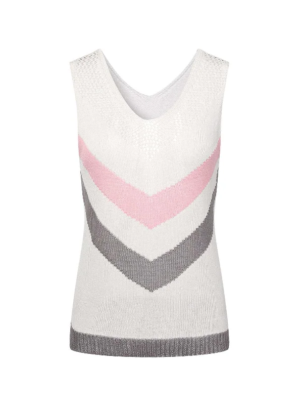 1950s Cutout Knitted Sleeveless Tops