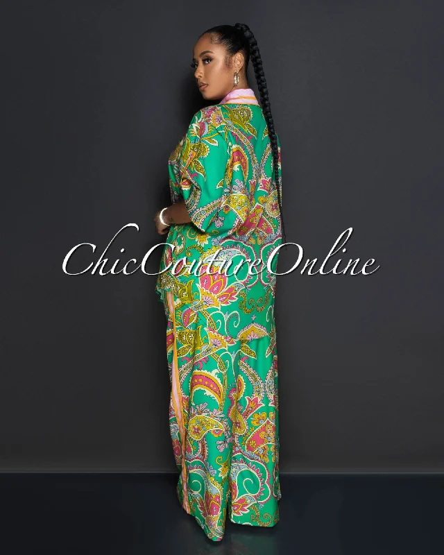 alecia-green-print-shirt-wide-pants-silky-set