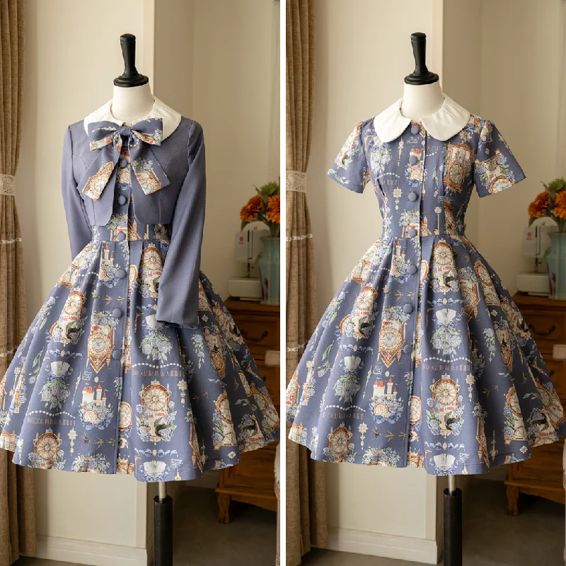 Western clock and bouquet classical dress and short jacket (Wistalia) [Planned to be shipped from late April to early May 2023]