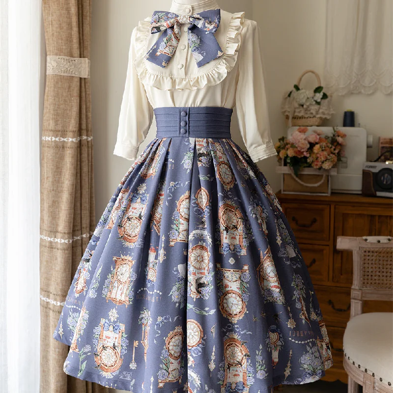 Western clock and bouquet classical dress and short jacket (Wistalia) [Planned to be shipped from late April to early May 2023]