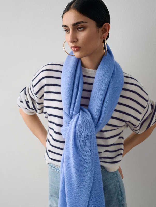 Cashmere Drop Shoulder Striped Sweater