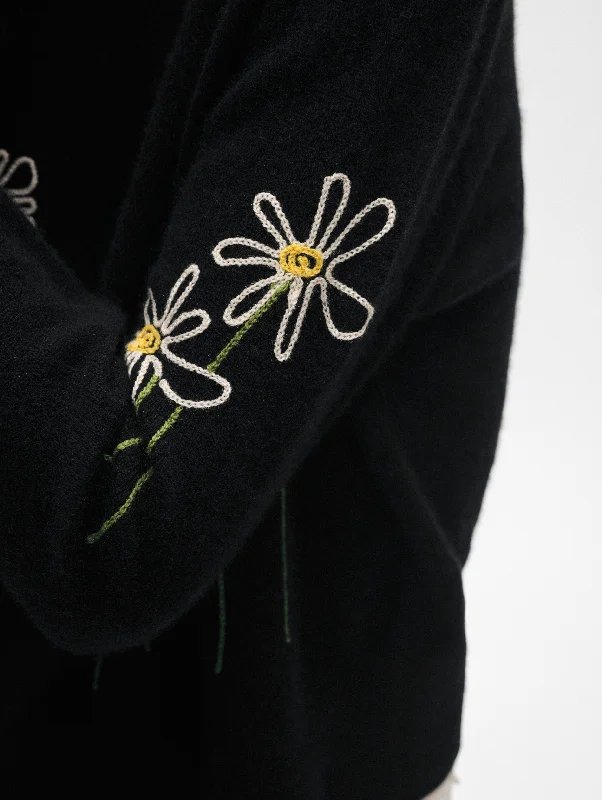 Cashmere Embroidered Crewneck