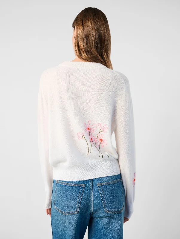 Cashmere Embroidered Crewneck