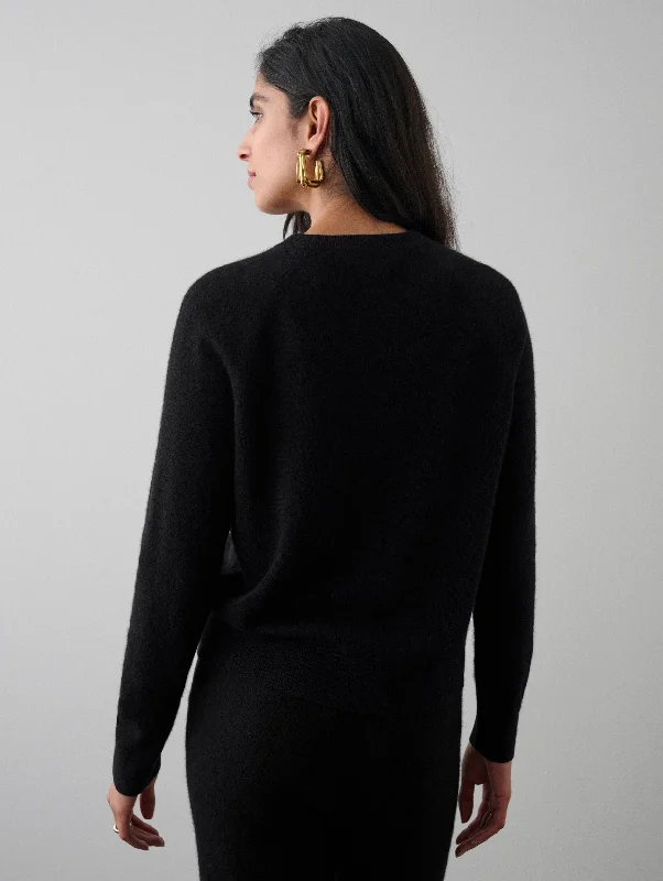 Cashmere Rib Trim Sweatshirt