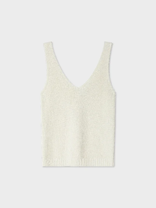 Cotton Linen Ribbed Tank