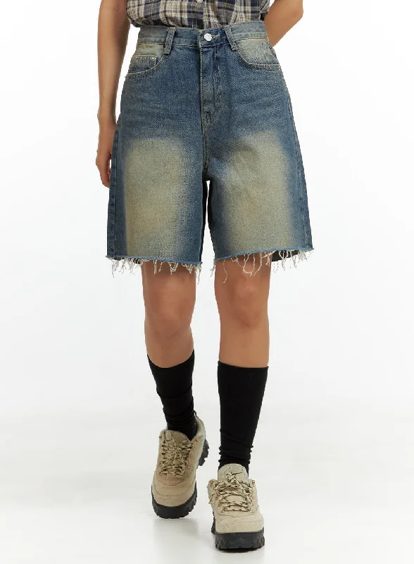 Distressed Denim Shorts CU420