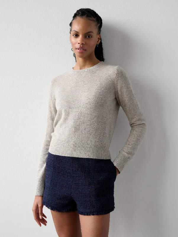 Cashmere Shrunken Crewneck