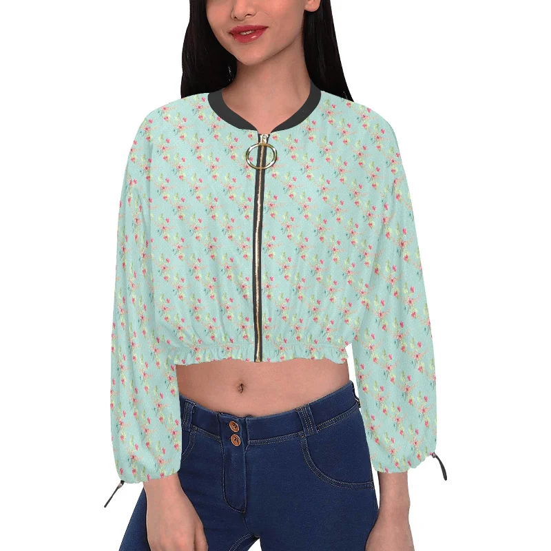 Women's Chiffon Cropped Jacket (Model H30)