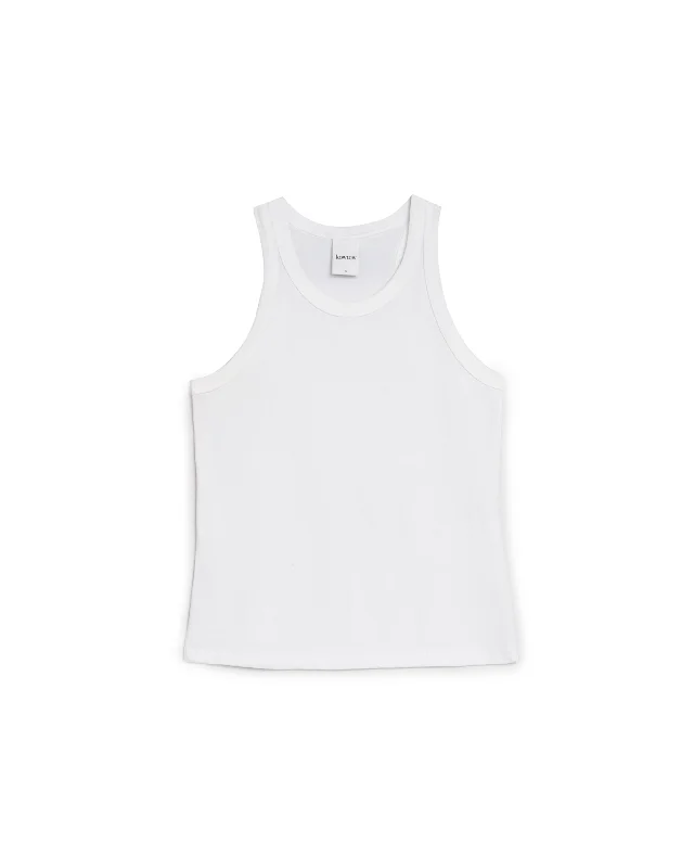 Racer Back Singlet - White