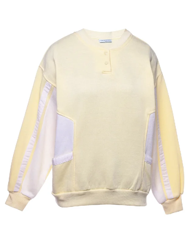 Yellow Plain Sweatshirt - M