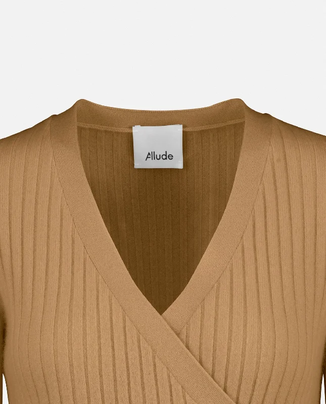 Strickjacke aus Cashmere in Beige