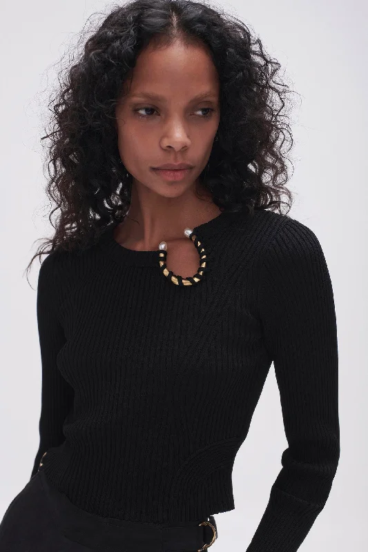 Crescent Knit Crop Top