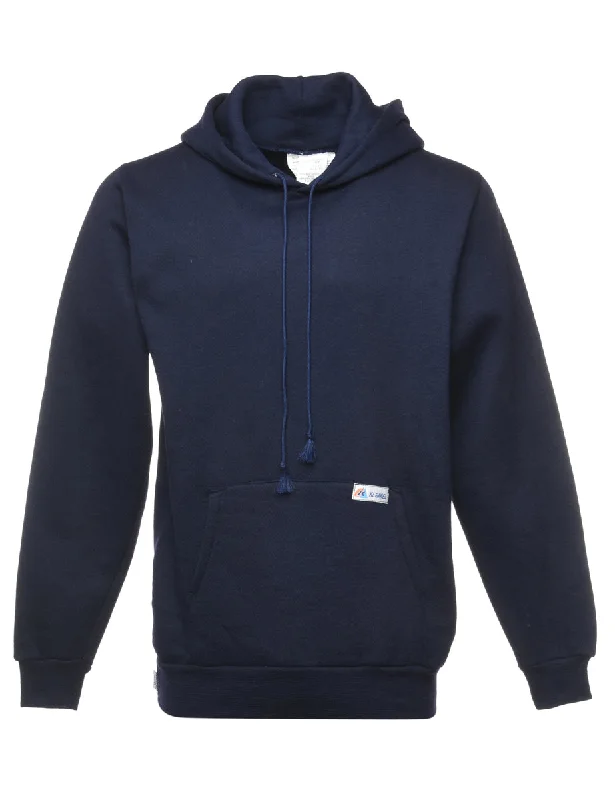 Navy Hooded Sweatshirt - L