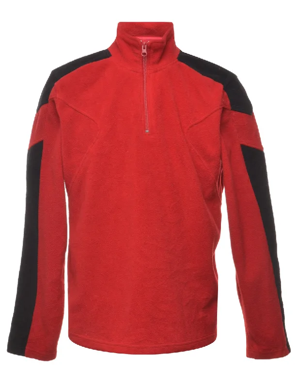 Quarter Zip Fleece Sweatshirt - L