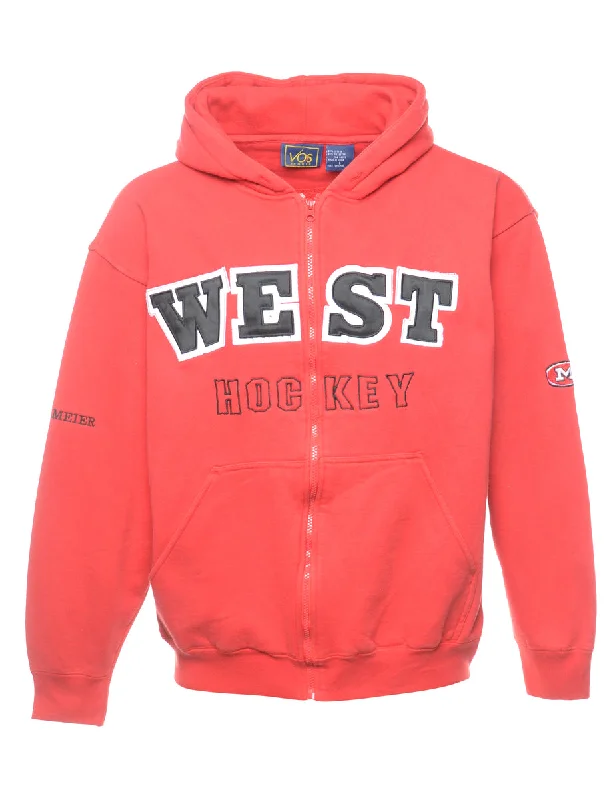 West Hockey Printed Hoodie - L