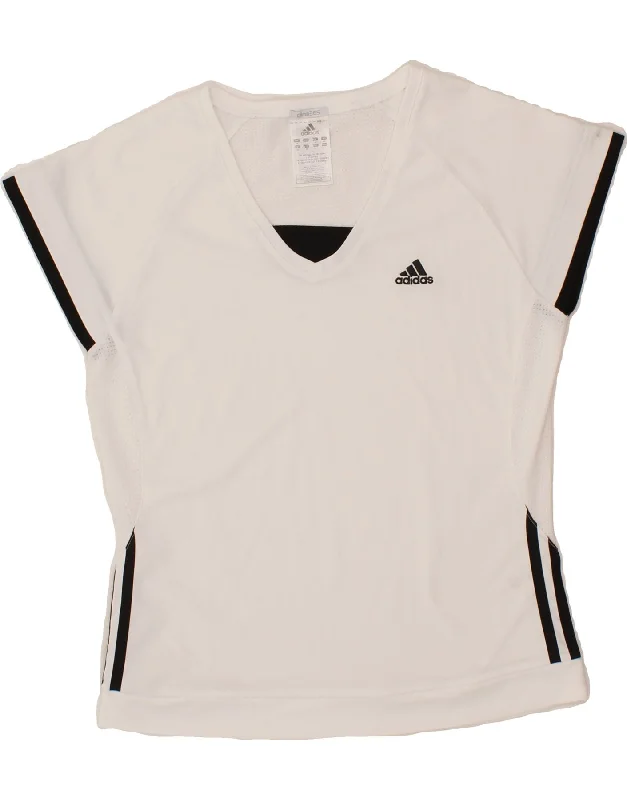 ADIDAS Womens Clima 365 T-Shirt Top UK 16 Large White Colourblock