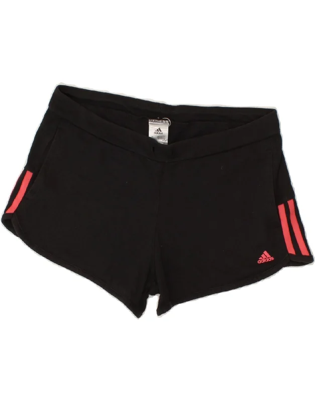 ADIDAS Womens Sport Shorts UK 12/14 Medium Black