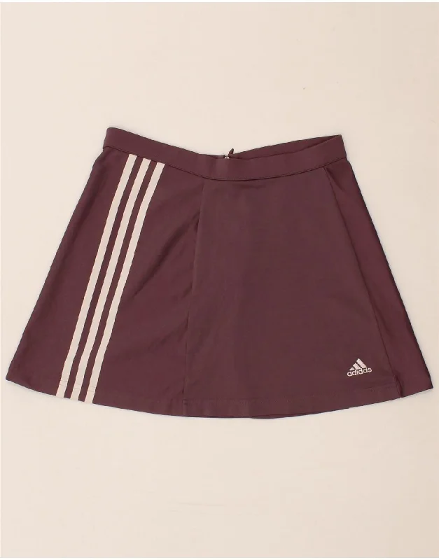 ADIDAS Womens Tennis Skirt UK 12 Medium  Maroon Polyester