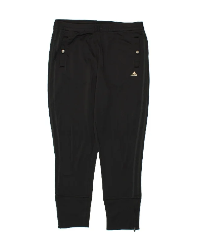 ADIDAS Womens Tracksuit Trousers Joggers UK 10 Small  Black Polyester