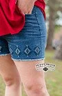 Azteca You Bet * Dark Denim Shorts