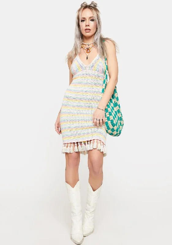 Come Back Halter Mini Dress