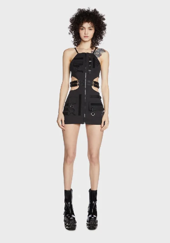 Tactical String Mini Dress