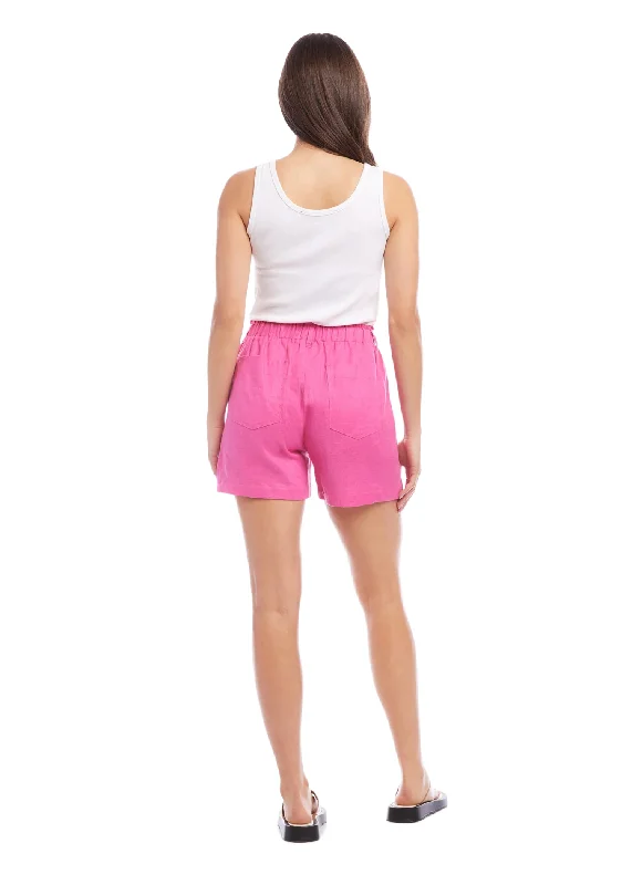 LINEN SHORTS - PINK