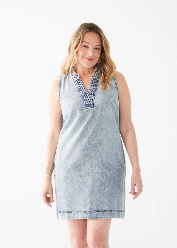 FDJ 7307802 Sleeveless Lyocell Denim Dress