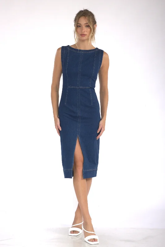 So Fine SLim Fit Denim Dress