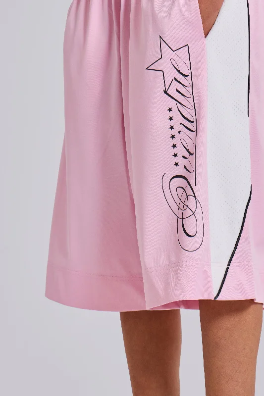 Pink Overdue Basketball Shorts