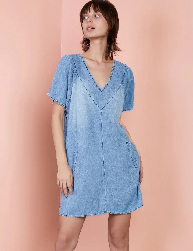 Denim Puff Dress