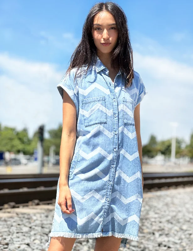 Denim Chevron / S