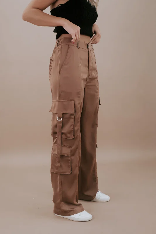 Silk Cargo Pants, Coco