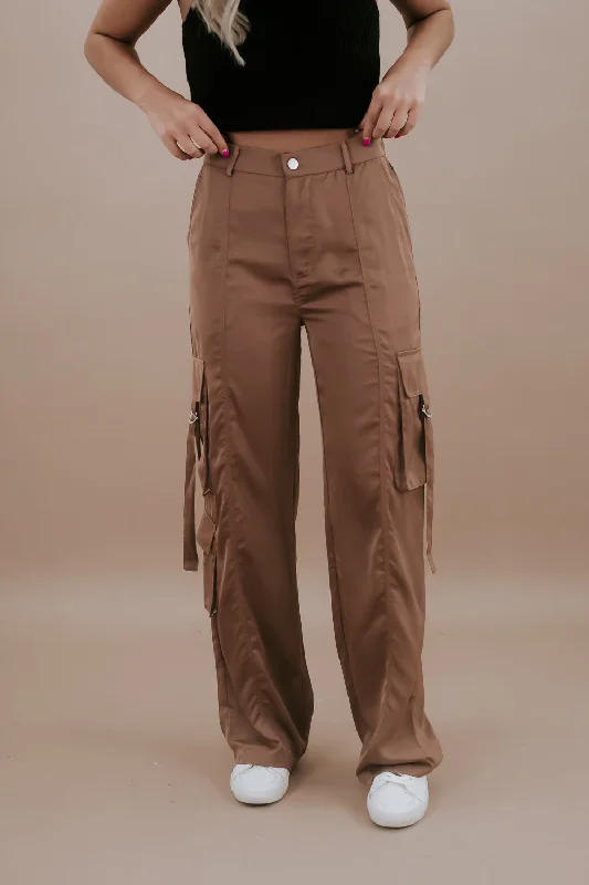 Silk Cargo Pants, Coco