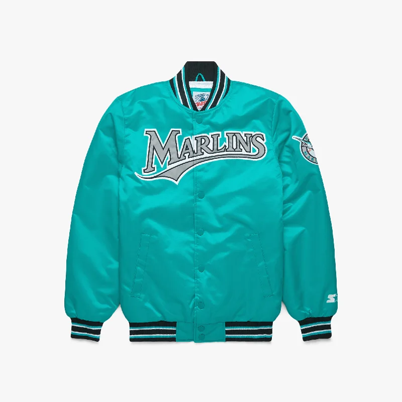 HOMAGE X Starter Marlins Satin Jacket