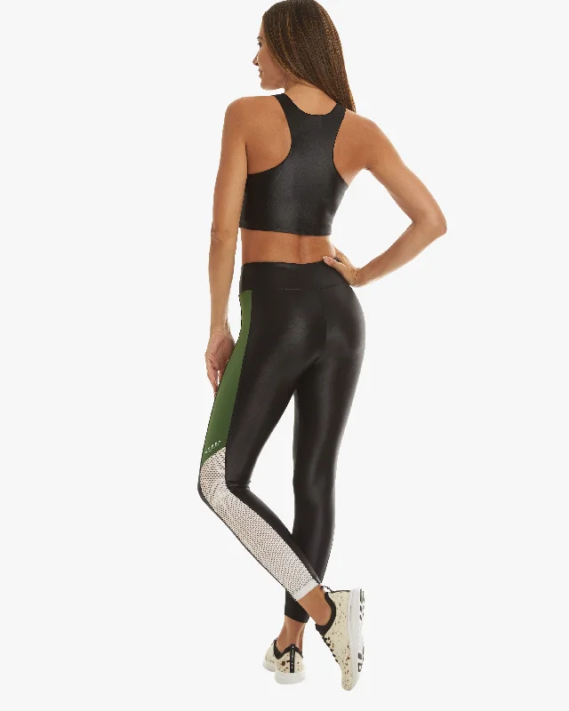 Koral Serendipity Infinity High Rise Legging - Black/Leaf Green/White