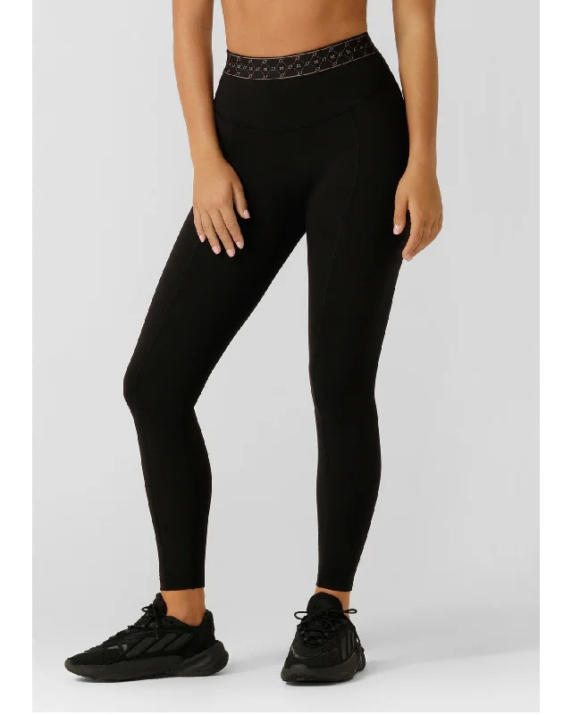 Lorna Jane High Definition Zip Pocket Full Length Leggings - Black