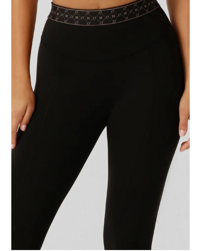 Lorna Jane High Definition Zip Pocket Full Length Leggings - Black