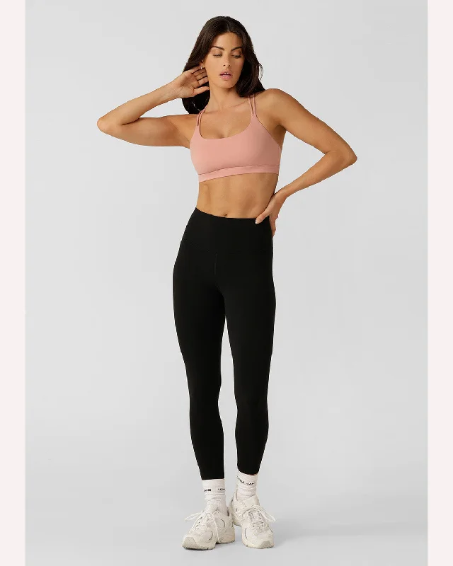 Lorna Jane Lotus No Chafe Ankle Biter Leggings - Black