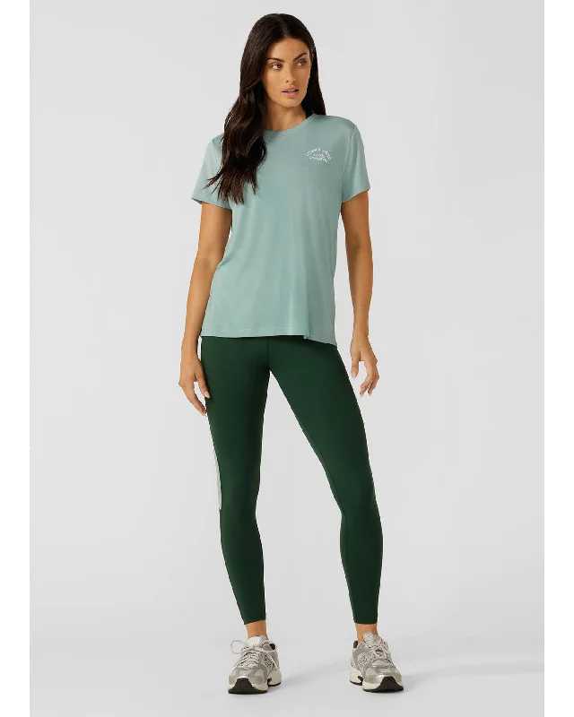 Lorna Jane Lotus No Chafe Ankle Biter Leggings - Dark Green