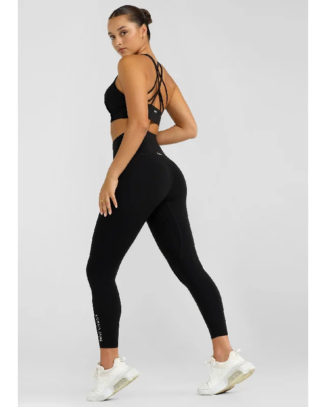 Lorna Jane Lotus No Chafe Full Length Leggings -Black