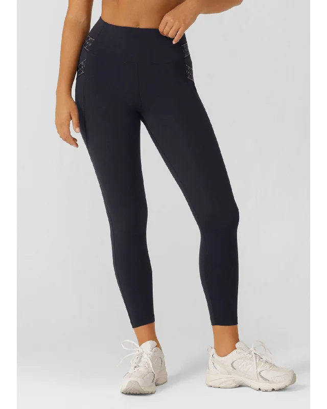 Lorna Jane Swift Monogram Ankle Biter Leggings - Midnight Blue