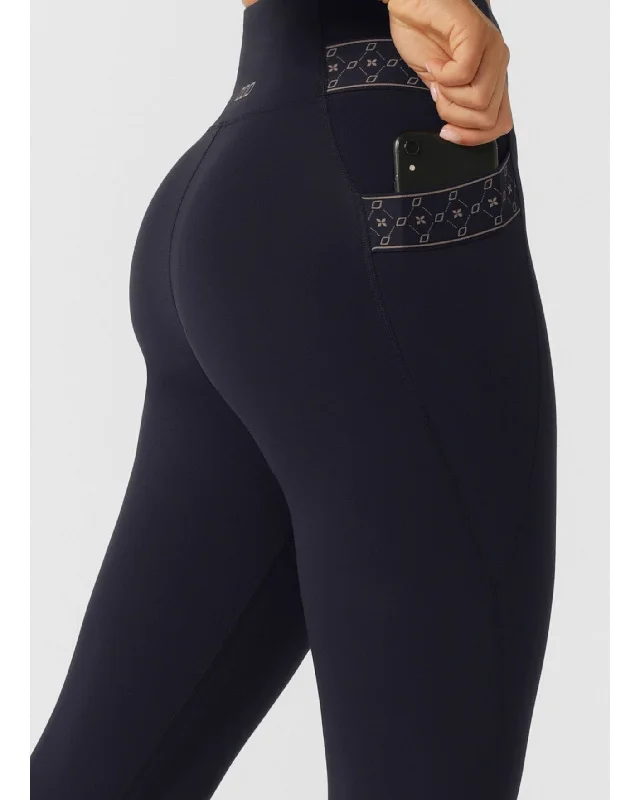 Lorna Jane Swift Monogram Ankle Biter Leggings - Midnight Blue