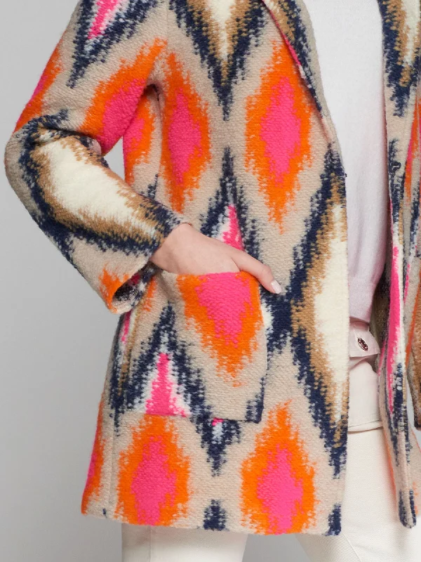 Vilagallo Bright Ikat Coat