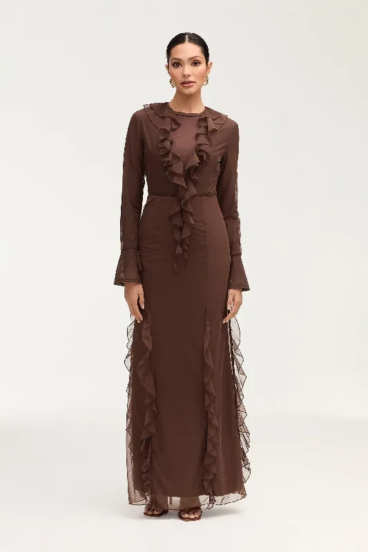 adriana-waterfall-mesh-maxi-skirt-brown